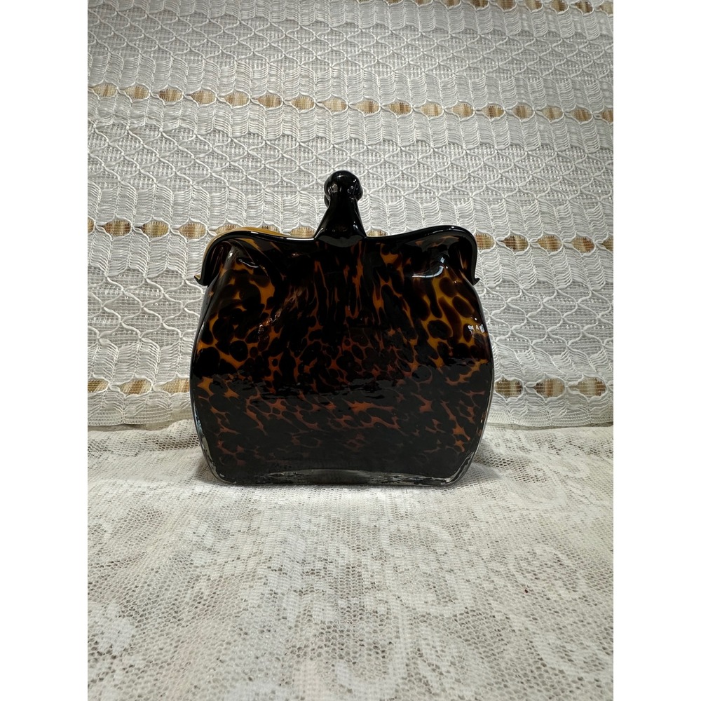 MURANO INSPIRED Unique Tortoiseshell Clutch‎ Handbag Glass Art Purse Style Decor
